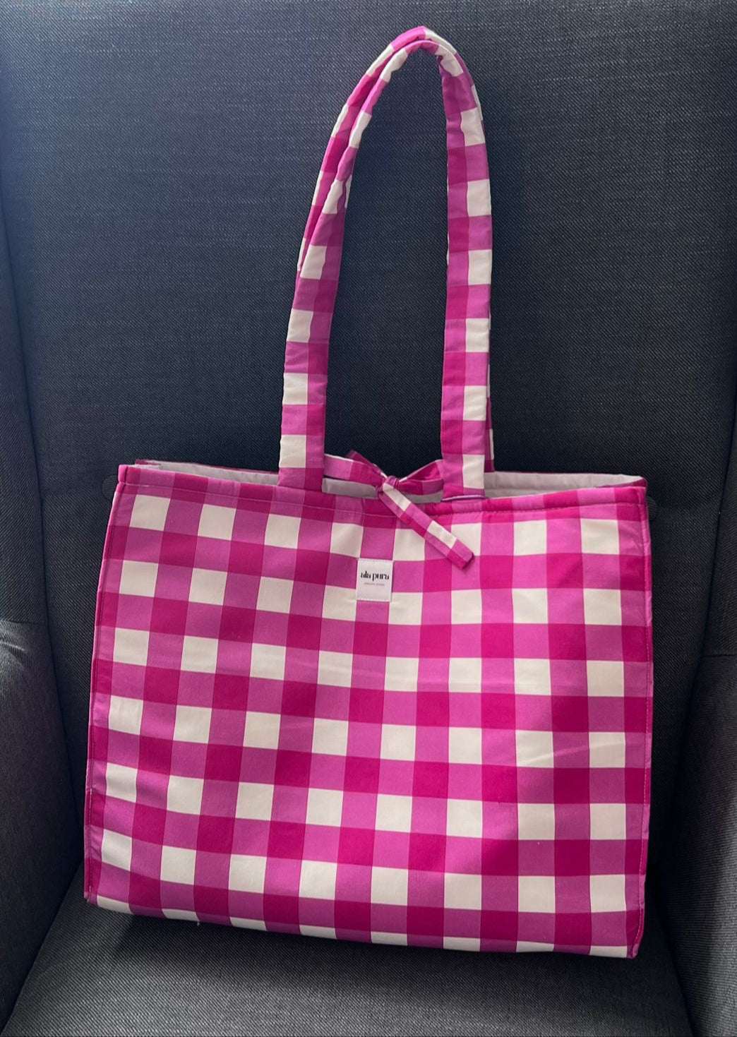 Bolso Shopper Vichy Fucsia