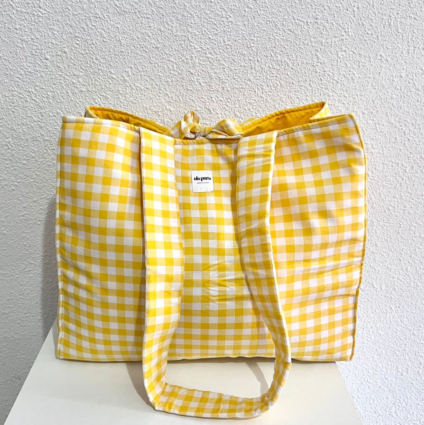 Bolso Shopper Vichy Amarillo