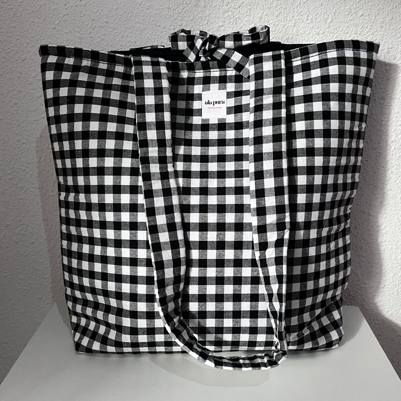 Tote Bag Vichy Negro