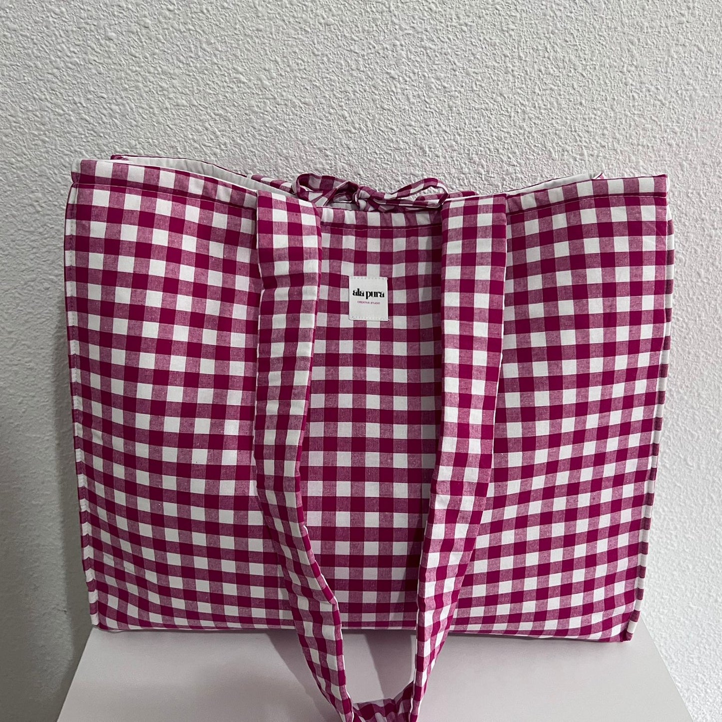 Bolso Shopper Vichy Rojo Baya