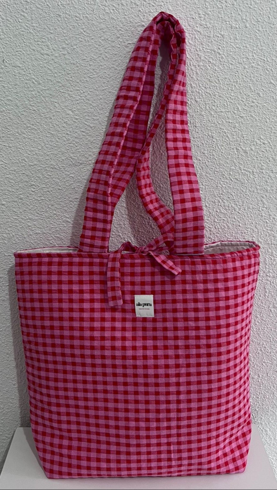 Tote Bag Vichy Bicolor Cherry