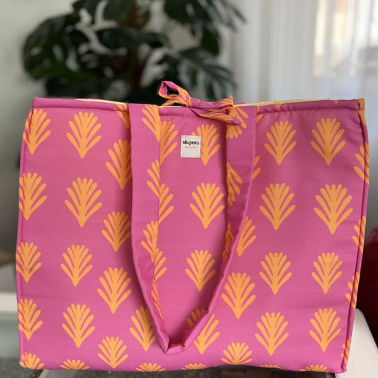 Bolso Shopper Rosa y Rojo Corales