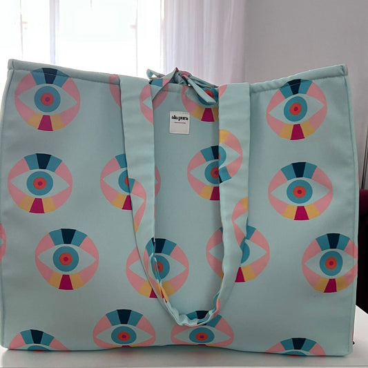 Bolso Shopper Maxi Ojos