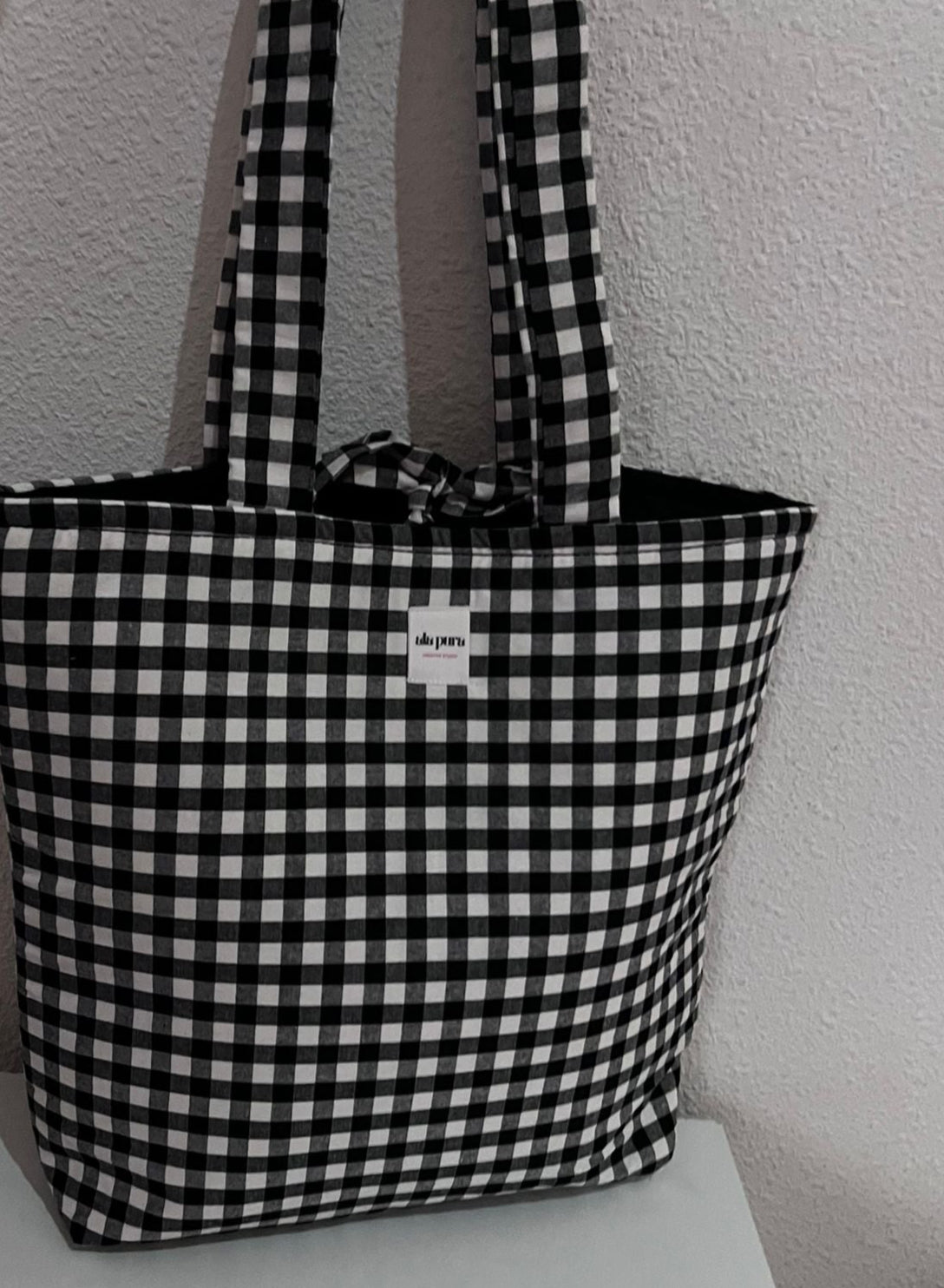 Tote Bag Vichy Negro