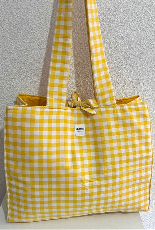 Bolso Shopper Vichy Amarillo